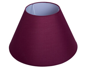 classic empire cone bell shaped burgundy maroon red tapered lampshade on a white background isolated close up shot 