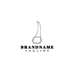 decanter logo cartoon icon design template black isolated vector illustration