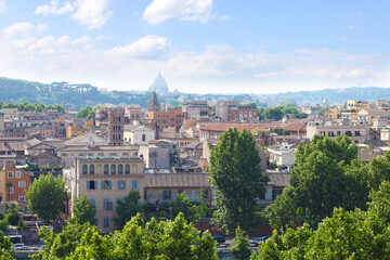 Fototapeta na wymiar Rome historic center city skyline, Italy