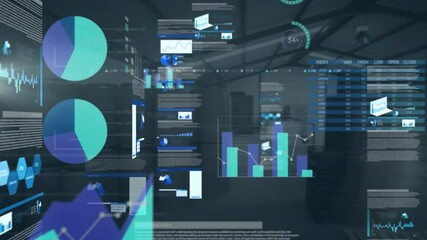 Animation of diverse data and graphs over warehouse