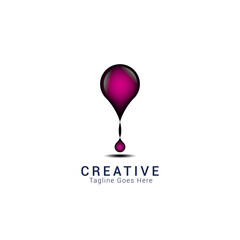 location silhouette element logo template design, with water balloon