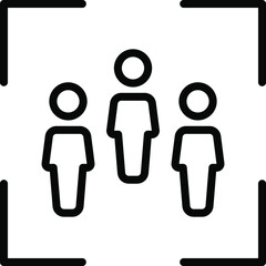 Target audience icon Isolated On Transparent Background vector image.