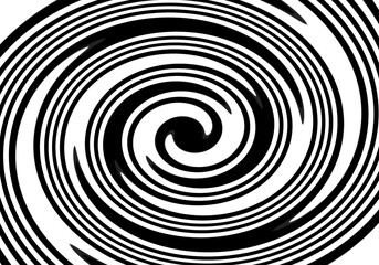 Fondo en espirar negro sobre fondo blanco.