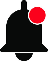 Notification bell icon with appreciation number symbol, social media element, Vector illustration Isolated On Transparent Background. 