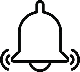 Notification bell icon with appreciation number symbol, social media element, Vector illustration Isolated On Transparent Background. 