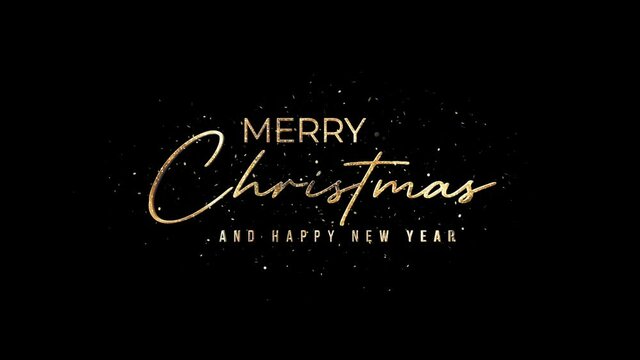 Merry Christmas Animation Text + Transparent