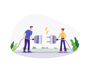 Fototapeta premium Business connection concept illustration