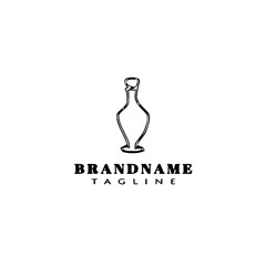 decanter logo cartoon icon design template black isolated vector illustration