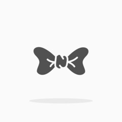 Bow Tie icon. Solid or glyph style. Vector illustration. Enjoy this icon for your project.