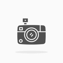 Camera icon. Solid or glyph style. Vector illustration. Enjoy this icon for your project.