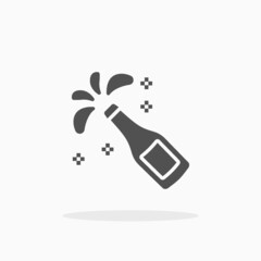 Wine Bottle icon. Solid or glyph style. Vector illustration. Enjoy this icon for your project.