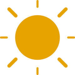 Sun vector icon image sign symbol Isolated On Transparent Background.