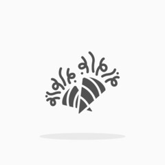 Fototapeta na wymiar Confetti icon. Solid or glyph style. Vector illustration. Enjoy this icon for your project.