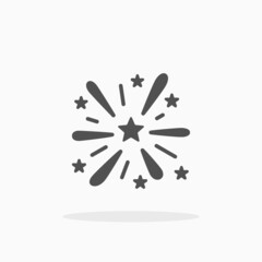 Star Firework icon. Solid or glyph style. Vector illustration. Enjoy this icon for your project.
