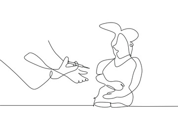 doctor giving vaccination and child afraid of vaccination