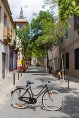Obraz na płótnie Canvas Bicicleta antigua y muy bonita (vintage) en la calle 