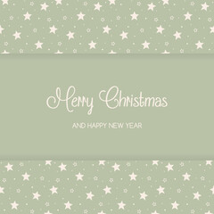 Christmas card with stars and wishes. Vector