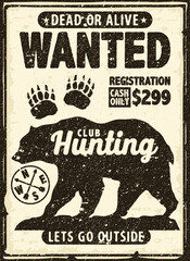 Poster vintage retro camping,fishing, hiking, hunting, climbing adventure outdoor campfire