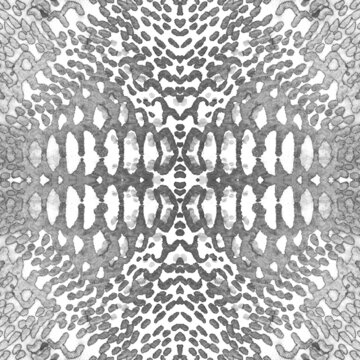 Seamless Snake Skin. Silver Background. Smoke