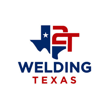 texas map logo with initials 2t