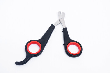 Cat nail clipper isolated on white background 