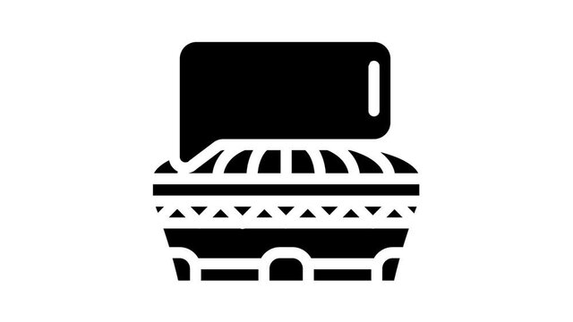 gazpacho spain dish animated glyph icon gazpacho spain dish sign. isolated on white background