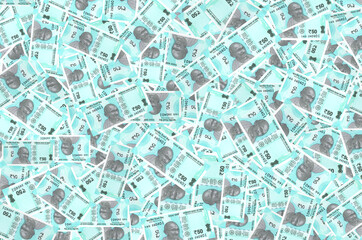 New Indian currency of 50 rupee notes background