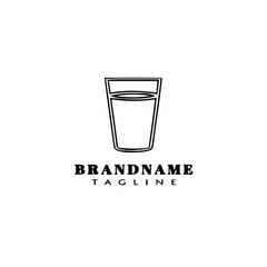 fresh drink logo cartoon icon design template black isolated vector illustration