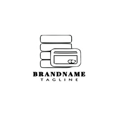 cloud computing logo cartoon icon design template black isolated vector illustration