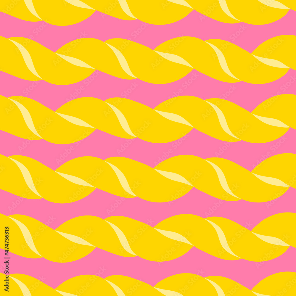 Canvas Prints abstract colorful seamless curvy pattern - yellow and pink colors. vector background.