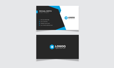 Modern corporate business card design 