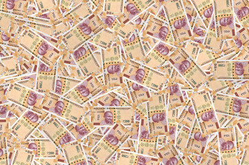 New Indian currency of 200 rupee notes background