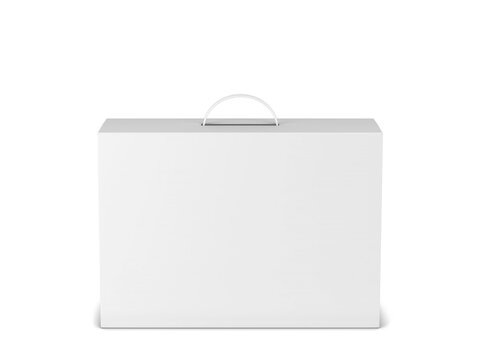 Blank packaging box with handle