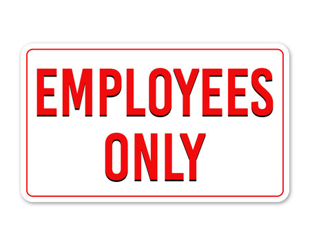 Employees only sign vector