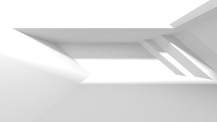 Illuminated corridor interior design. Empty Room Interior Background