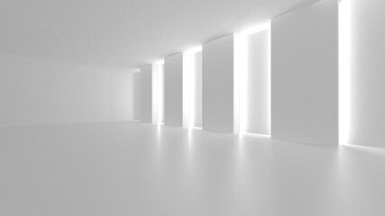 Fototapeta premium White Modern Background. Abstract Building Concept