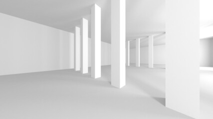 Obraz premium Abstract White Architecture Design Concept