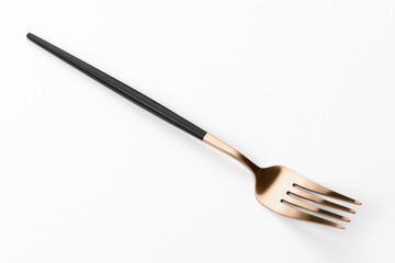 Beautiful dining fork isolated on a white background