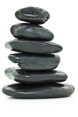 Conceptual photo of a pile of smooth rocks symbolizing balance in life.