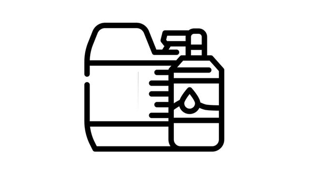 odor neutralizer compost animated line icon odor neutralizer compost sign. isolated on white background