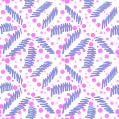 Seamless white background with green strokes and bubble.