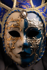 A  Venetian carnival mask close up