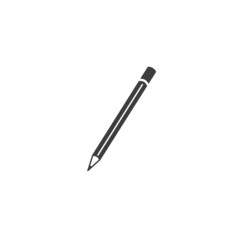 pencil icon isolated on white background, stationery symbol for web and mobile applications.