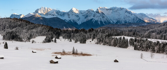 Das Zugspitzmassiv bei Garmisch-Partenkirchen