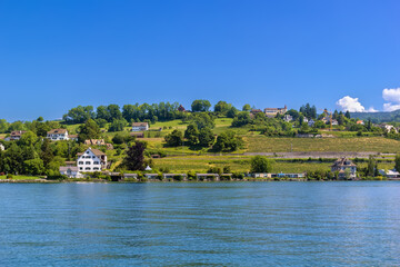 Fototapeta na wymiar Shore of Lake Zurich, Switzerland
