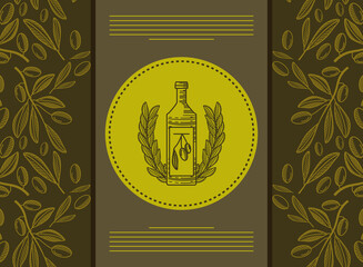 olive oil bottle emblem