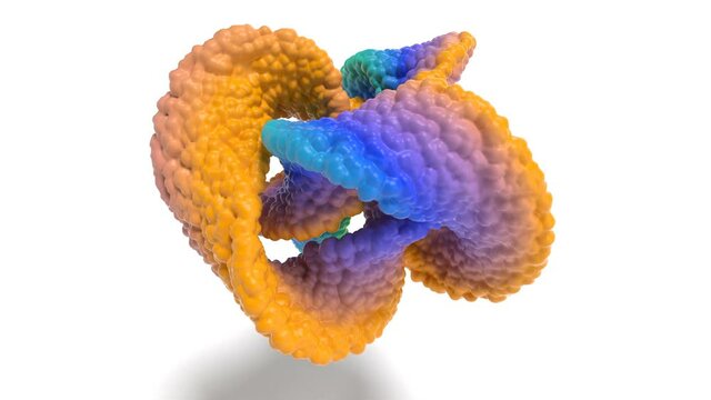 Trendy color pulsating organics object into able to loop seamless 4k