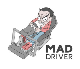 Crazy simracer driving