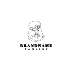 day of the dead symbol logo icon cartoon design template black isolated vector illustration