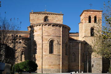 Fototapeta na wymiar Apse of the Parish of St. Peter the Apostle (Iglesia de San Pedro Apóstol) in Avila, Spain.